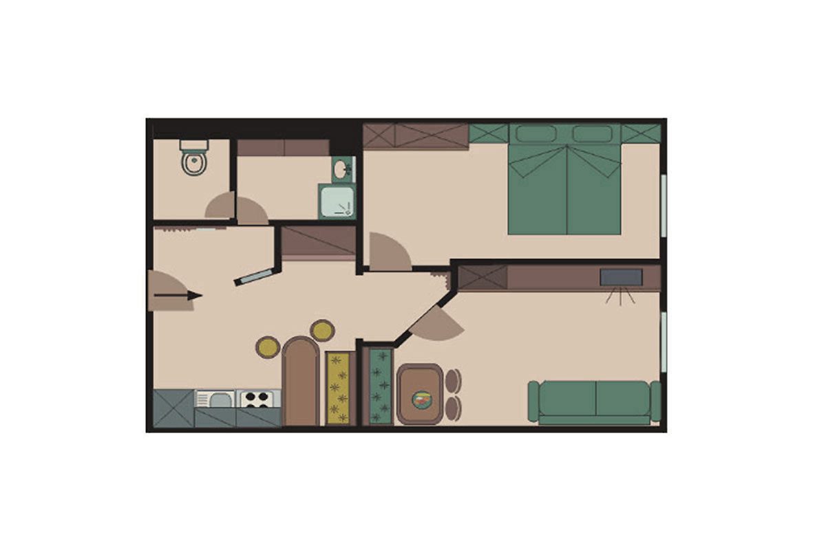 Grundriss - Ferienwohnung Typ C, Garnhof in Flachau